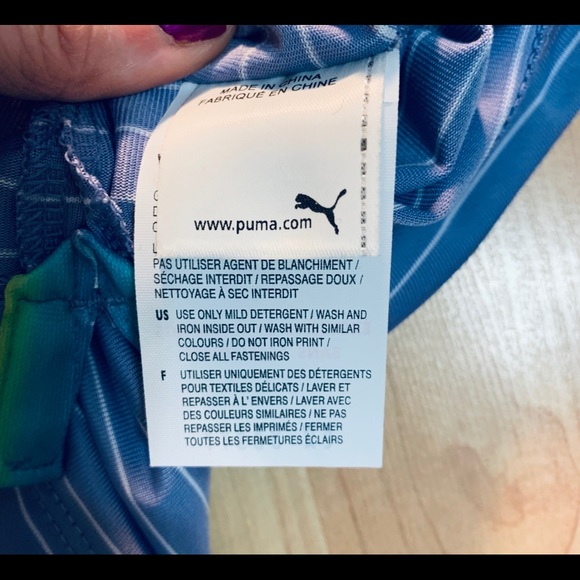 Puma Lavender Button Collar Polo Golf Shirt - Picture 5 of 5